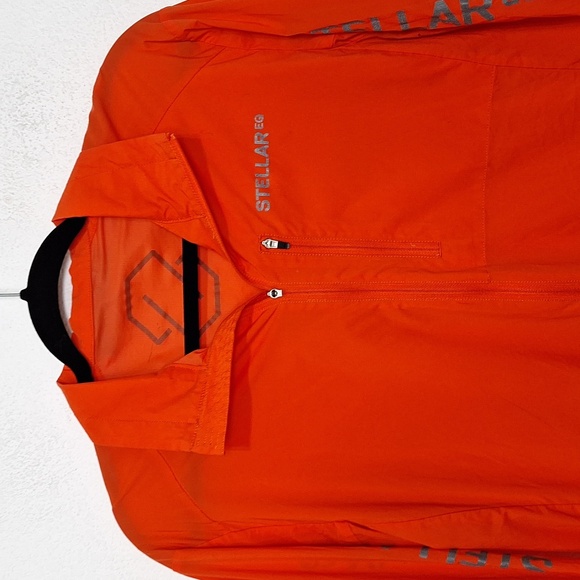 Stellar Equipment Men's Orange Gorpcore Full Zip Windbreaker Jacket 2.0 Size.M - Picture 3 of 15